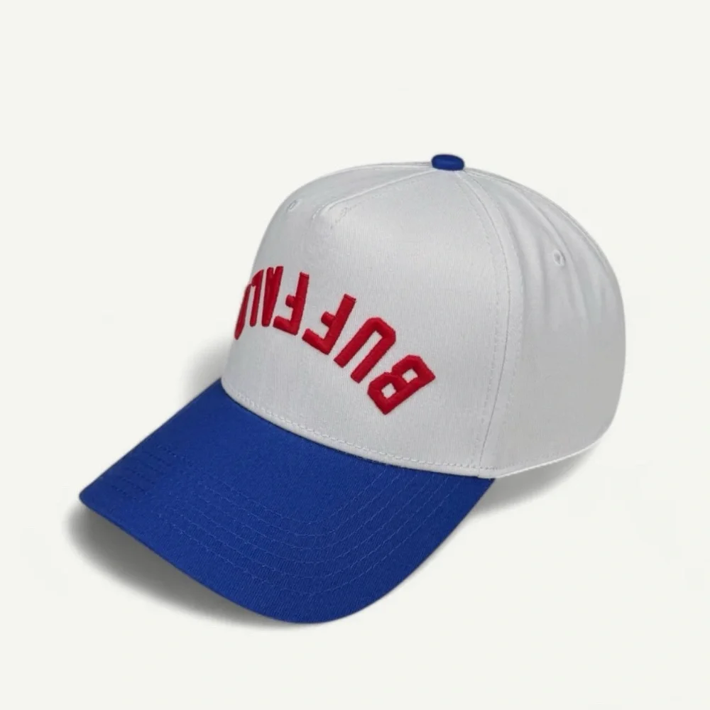 BUFFALO - Upside Down Blue & White Two-Tone hat used